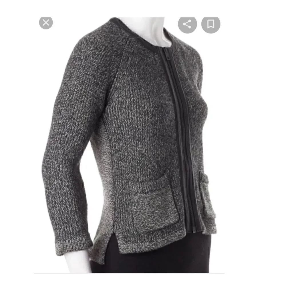 Rag & Bone Wool Leather Trim Sweater M